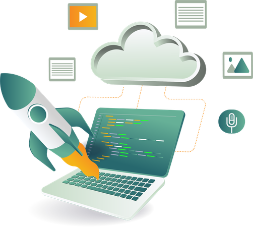 Online startup analysis  Illustration