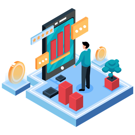 Online-Statistikanalyse  Illustration