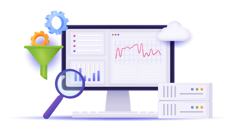 Online-Statistikanalyse  Illustration