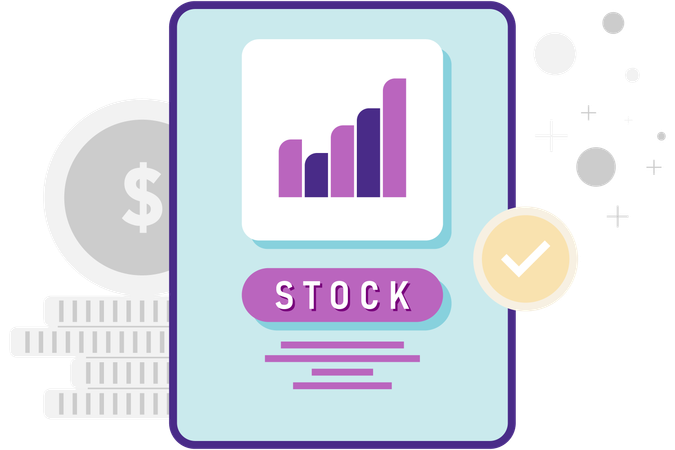 Online Stock Chart  Illustration