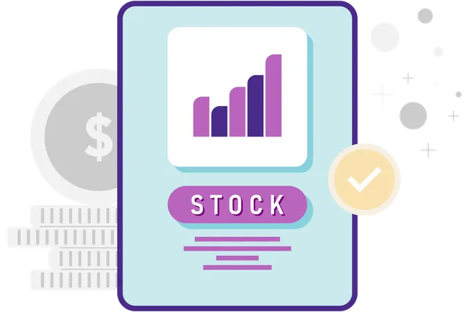 Online Stock Chart  Illustration