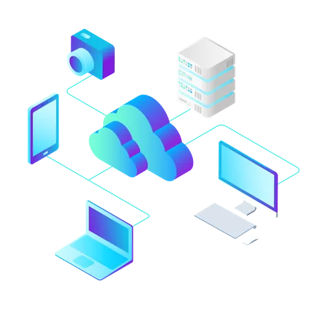 Online Storage  Illustration