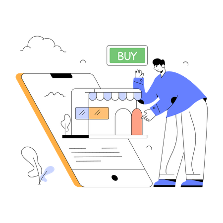 Online shopping Store Illustration