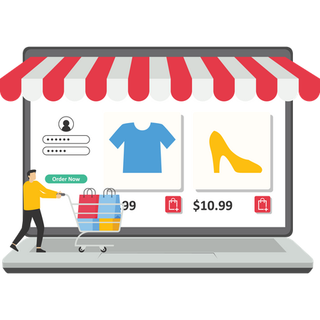 Online store business  Illustration