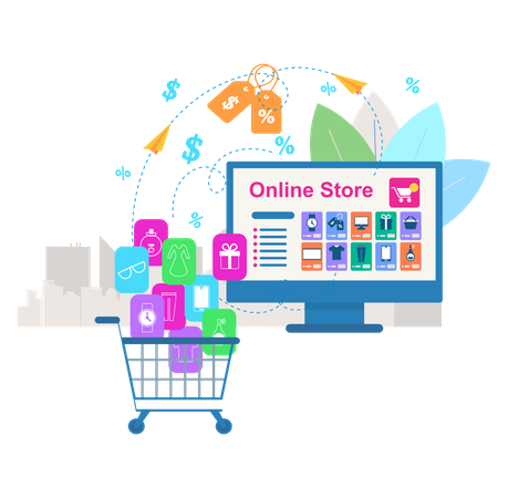 Online Store  Illustration