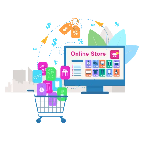 Online Store  Illustration