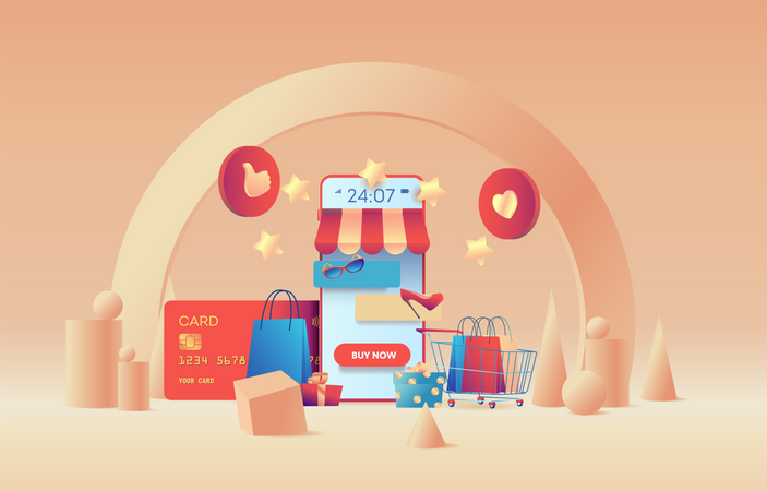 Online store  Illustration