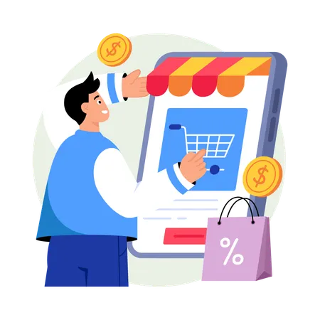 Online Store  Illustration