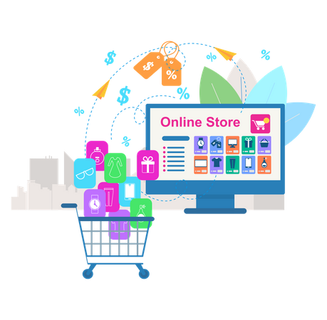 Online Store  Illustration