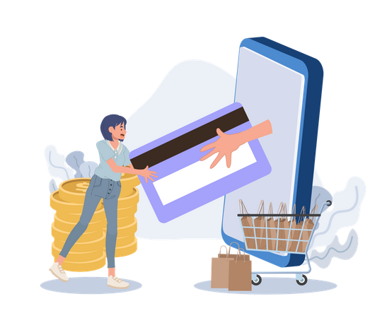 Online store payment Illustration