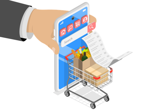 Online Supermarket  Illustration