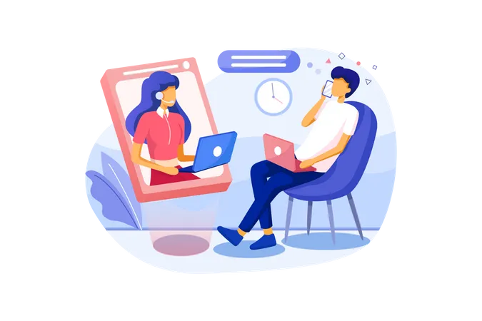 Online Support  Illustration