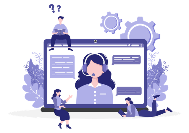 Online support  Illustration