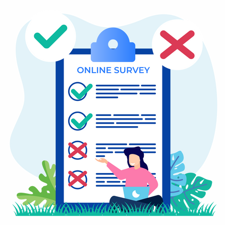 Online survey Illustration