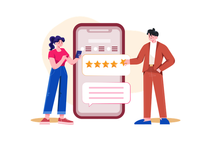 Online Survey For Customer Feedback  Illustration