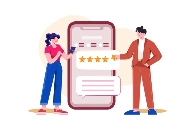 Online Survey For Customer Feedback  Illustration