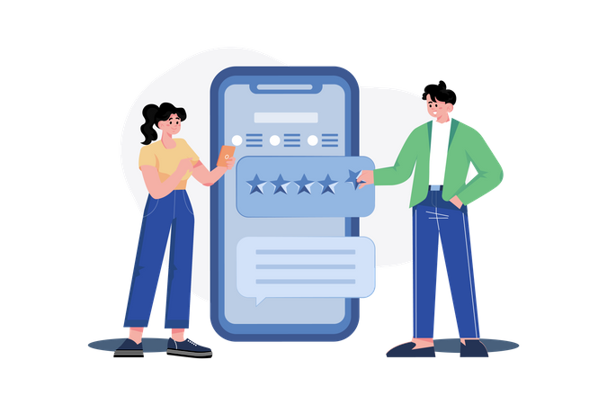 Online Survey For Customer Feedback  Illustration