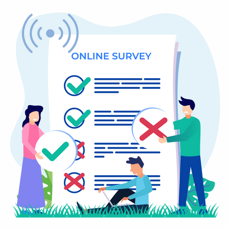 Online survey form Illustration