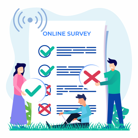 Online survey form  Illustration