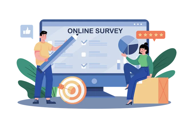 Online Survey  Illustration