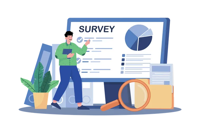 Online Survey  Illustration