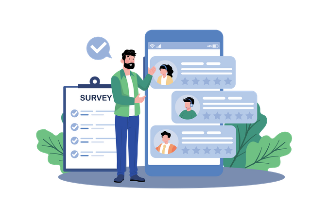 Online Survey  Illustration