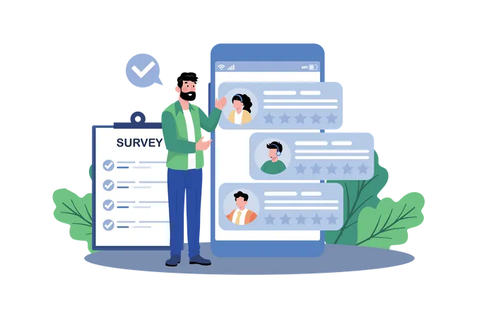 Online Survey  Illustration