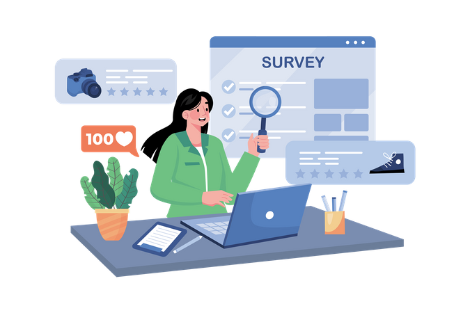 Online Survey  Illustration