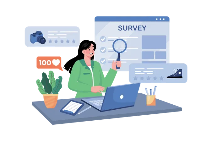 Online Survey  Illustration