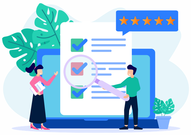 Online surveylist  Illustration