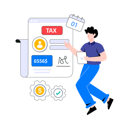Online Tax  Illustration