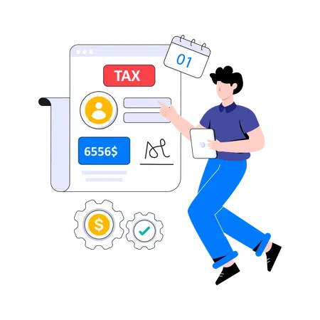 Online Tax  Illustration