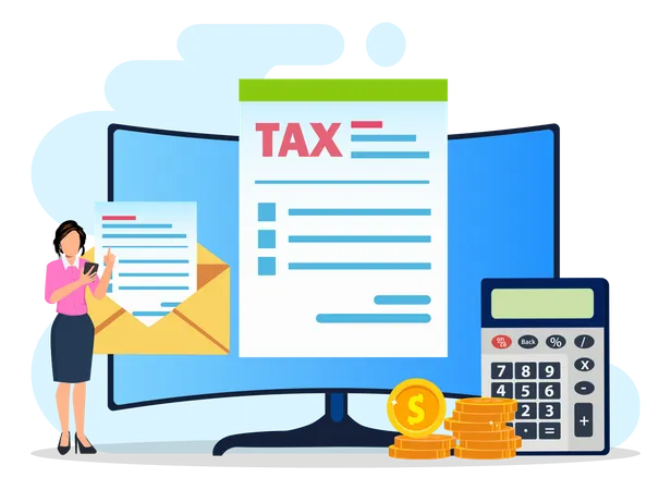 Online Tax Collection  Illustration