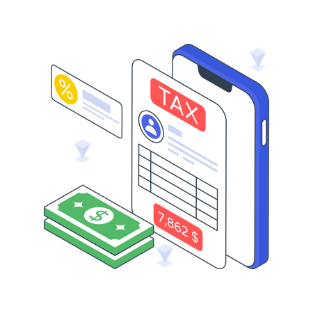 Online Tax  Illustration