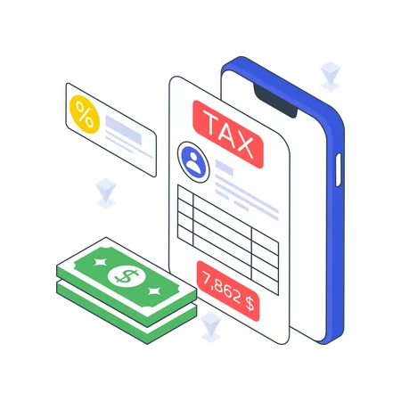 Online Tax  Illustration