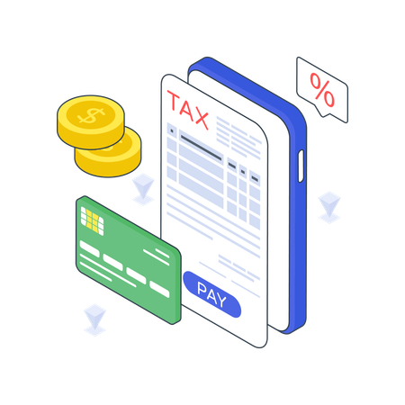 Online Tax Pay  Illustration