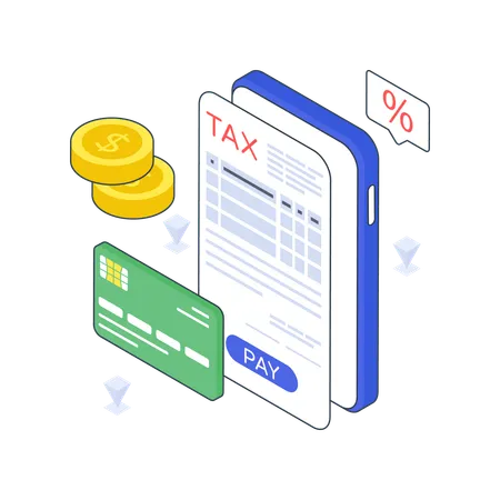 Online Tax Pay  Illustration