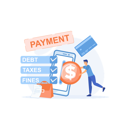 Online Tax Paying  Illustration