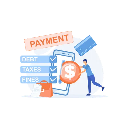 Online Tax Paying  Illustration
