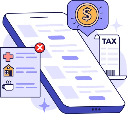 Online tax payment  Illustration
