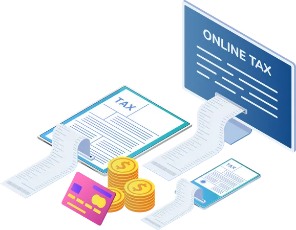 Online tax payment  Illustration