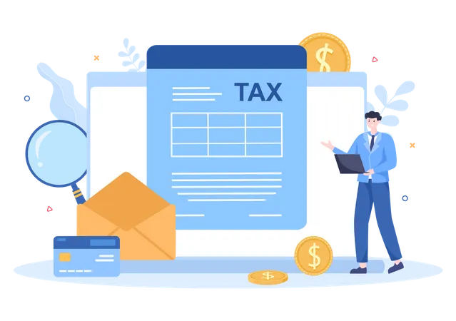 Online tax payment  Illustration