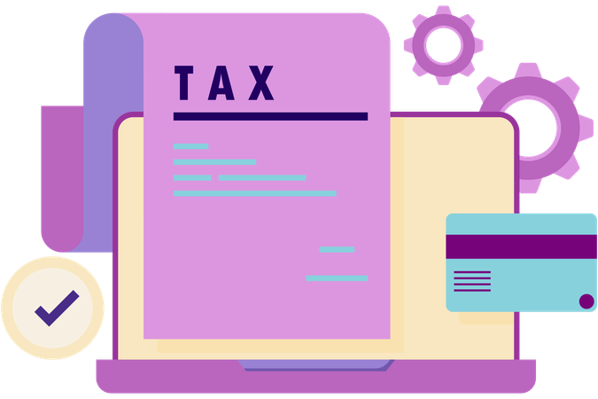 Online Tax Payment  Illustration