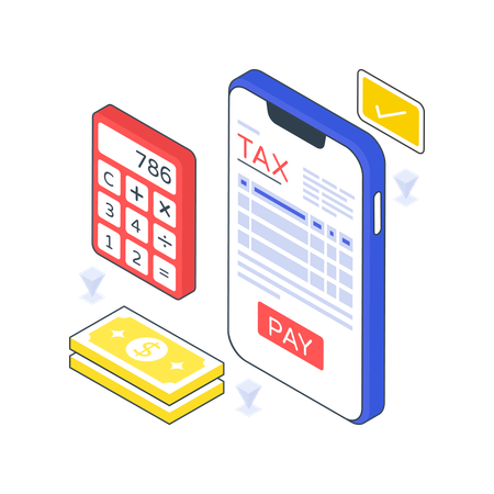 Online Tax Payment  Illustration