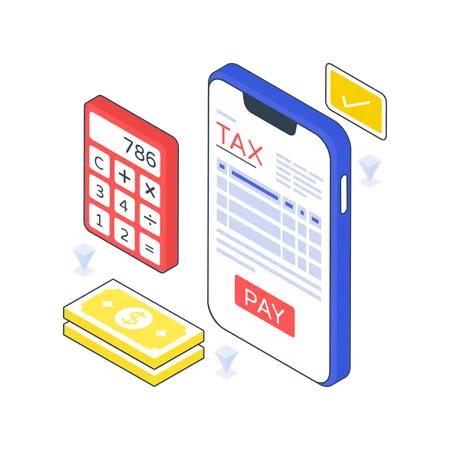 Online Tax Payment  Illustration