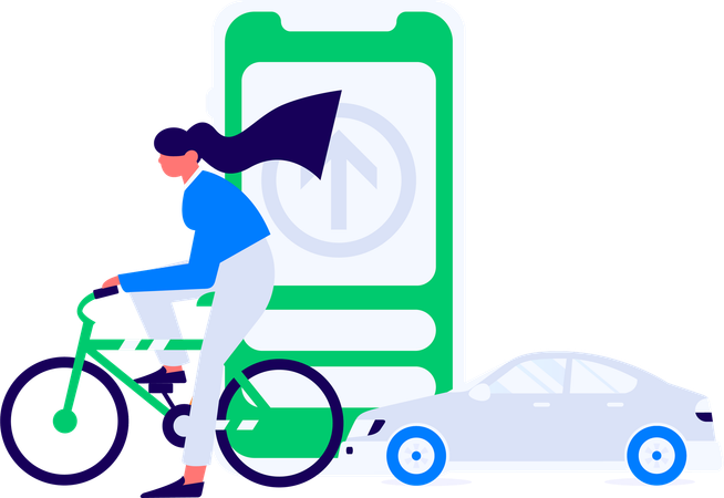 Online taxi booking app  Illustration