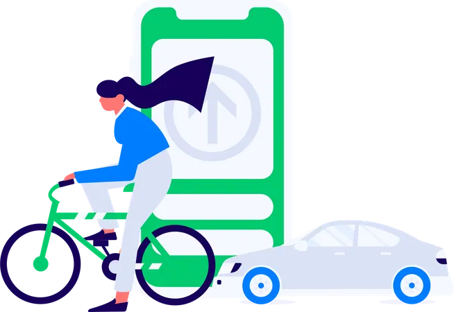 Online taxi booking app  Illustration