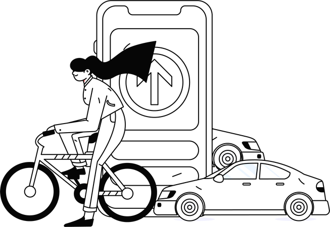 Online taxi booking app  Illustration