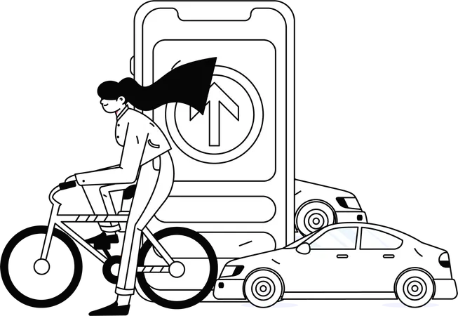 Online taxi booking app  Illustration