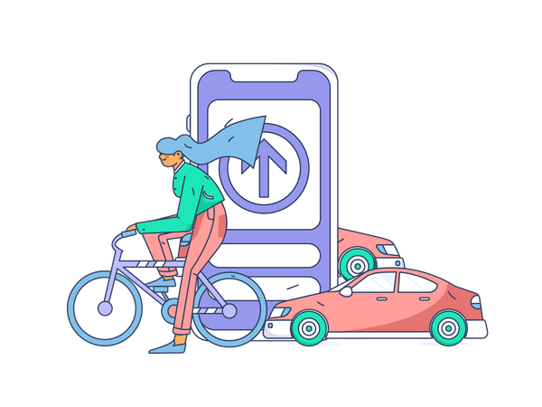 Online taxi booking app  Illustration